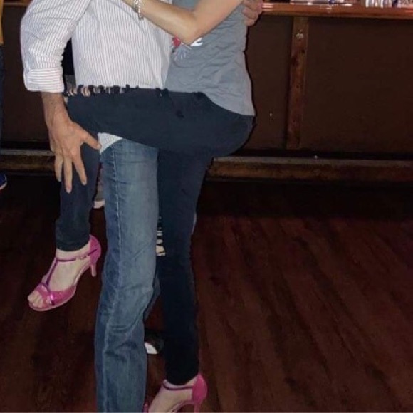 Flabella Fuchsia Snake Argentina Tango Dance Heels - Picture 5 of 15